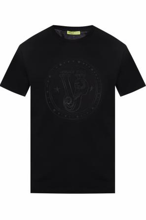 T-shirt with raised logo appliqué, zdjęcie 1 T-shirt with raised logo appliqué od Versace Jeans